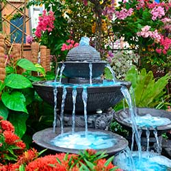 Charming Stone Fountain in Garden