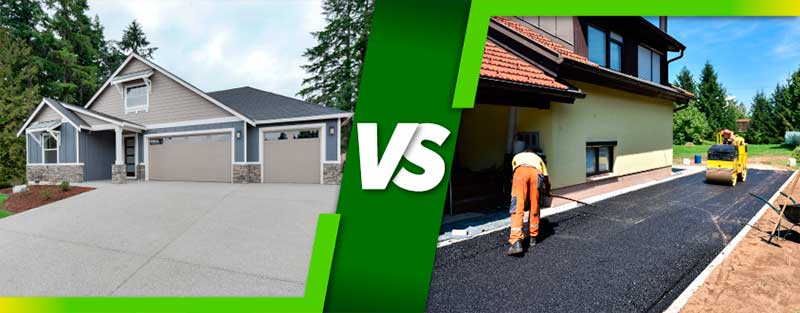 Asphalt vs concrete pavement