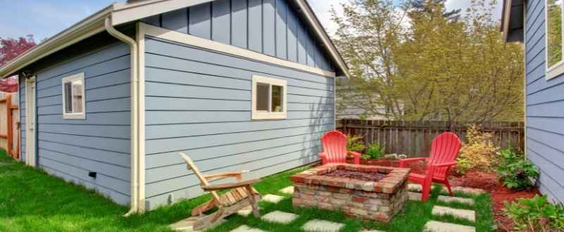 fire pit in small patio